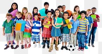 Diverse children png sticker, transparent background