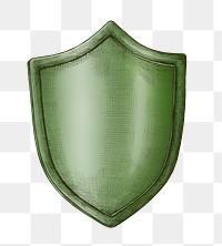 Empty shield png vintage sticker illustration, transparent background