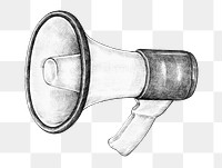 Megaphone png business illustration sticker, transparent background