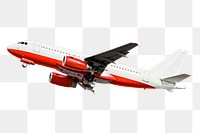 Commercial airplane png sticker, vehicle image on transparent background