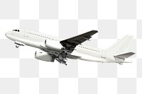 Commercial airplane png sticker, vehicle image on transparent background