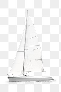 Sailboat png sticker, vehicle image on transparent background