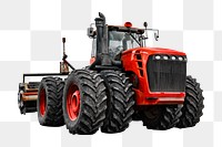 Tractor png sticker, harvesting machine image on transparent background