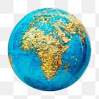 Globe png sticker, world teaching image on transparent background