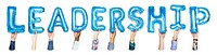 Leadership balloon png word sticker, transparent background