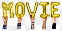 Movie balloon png word sticker, transparent background