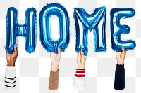 Home balloon png word sticker, transparent background