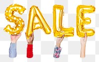 Sale balloon png word sticker, transparent background