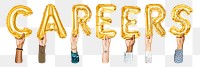 Careers balloon png word sticker, transparent background