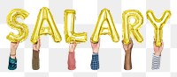Salary balloon png word sticker, transparent background