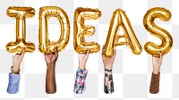 Ideas balloon png word sticker, transparent background