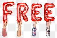 Free balloon png word sticker, transparent background