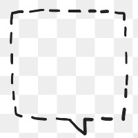 PNG speech bubble, dotted line clipart for quiet talking