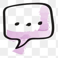 Speech bubble png doodle, ellipsis sign in transparent background