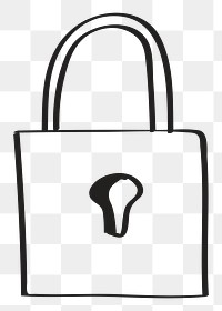 Lock png icon, security protection, and safety clipart in transparent background