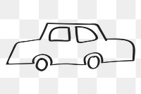 Car png line icon, doodle clipart in transparent background