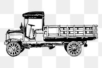 Truck png sticker, vintage vehicle illustration on transparent background. Free public domain CC0 image.