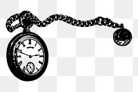 Pocket watch png sticker, vintage object illustration on transparent background. Free public domain CC0 image.