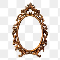 Gold luxury png frame sticker, vintage decoration illustration on transparent background. Free public domain CC0 image.