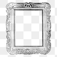 Ornamental png frame sticker, vintage decoration illustration on transparent background. Free public domain CC0 image.