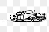 Vintage car png sticker, vehicle illustration on transparent background. Free public domain CC0 image.