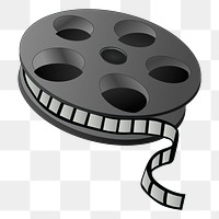 Png movie film reel sticker, entertainment illustration on transparent background. Free public domain CC0 image.