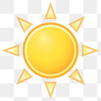 Sun png sticker, weather illustration on transparent background. Free public domain CC0 image.