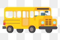 School bus png sticker, vehicle illustration on transparent background. Free public domain CC0 image.