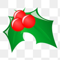 Winter berries png sticker, Christmas illustration on transparent background. Free public domain CC0 image.