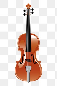 Violin png sticker, musical instrument illustration on transparent background. Free public domain CC0 image.