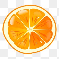 Orange slice png sticker, fruit illustration on transparent background. Free public domain CC0 image.