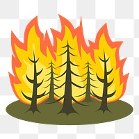 Wildfire png sticker, environment illustration on transparent background. Free public domain CC0 image.