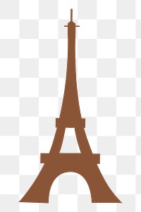 Eiffel tower png sticker, landmark illustration on transparent background. Free public domain CC0 image.