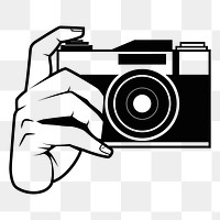 Film camera png sticker, object illustration on transparent background. Free public domain CC0 image.