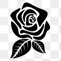 Rose flower png sticker, Valentine's illustration on transparent background. Free public domain CC0 image.