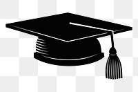 Graduation cap png sticker, object illustration on transparent background. Free public domain CC0 image.