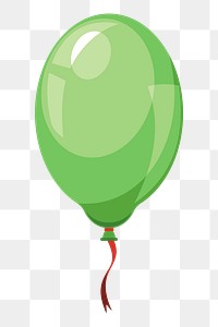 Green balloon png sticker, party decoration illustration on transparent background. Free public domain CC0 image.