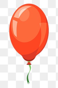 Red balloon png sticker, party decoration illustration on transparent background. Free public domain CC0 image.