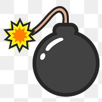 Bomb png sticker, cartoon illustration on transparent background. Free public domain CC0 image.