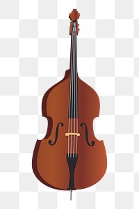 Cello png sticker, musical instrument illustration on transparent background. Free public domain CC0 image.