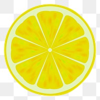 Lemon slice png sticker, fruit illustration on transparent background. Free public domain CC0 image.