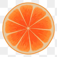 Orange slice png sticker, fruit illustration on transparent background. Free public domain CC0 image.