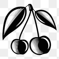 Cherry png sticker, fruit illustration on transparent background. Free public domain CC0 image.