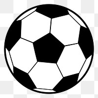 Football png sticker, sport equipment illustration on transparent background. Free public domain CC0 image.