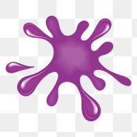 Purple splash png sticker, texture illustration on transparent background. Free public domain CC0 image.