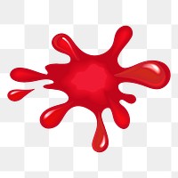 Red splash png sticker, texture illustration on transparent background. Free public domain CC0 image.