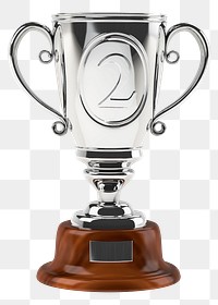 Silver trophy png sticker, object illustration on transparent background. Free public domain CC0 image.