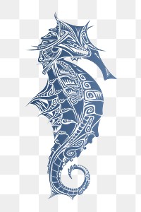 Seahorse png sticker, animal illustration on transparent background. Free public domain CC0 image.