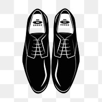 Men's leather shoes  png sticker, fashion illustration on transparent background. Free public domain CC0 image.