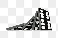 Dominoes png sticker, board game illustration on transparent background. Free public domain CC0 image.